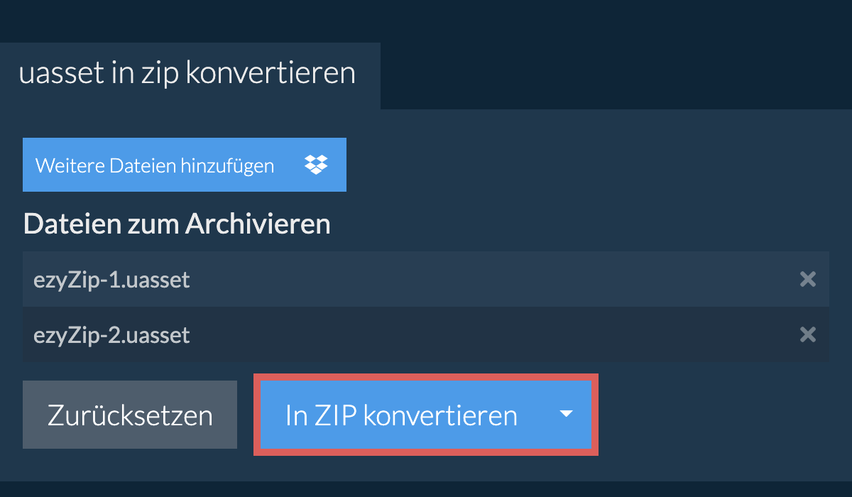 In ZIP konvertieren