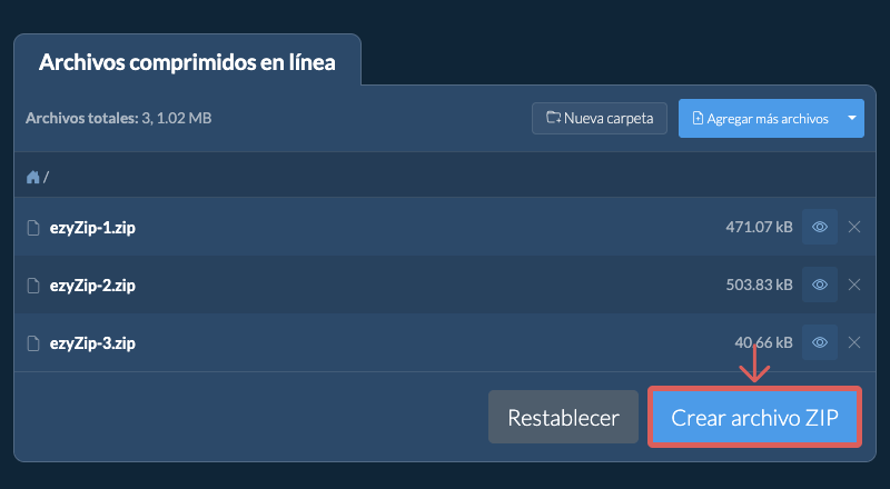 Haga clic aquí para iniciar la compresión Haga clic aquí para iniciar la compresión