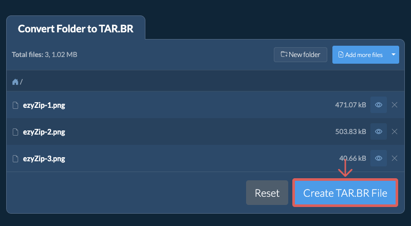 Start folder conversion Start folder conversion