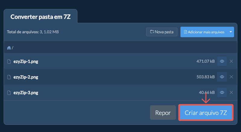 Iniciar conversão da pasta