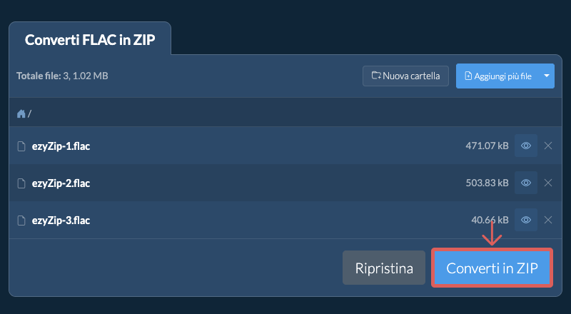Converti in ZIP