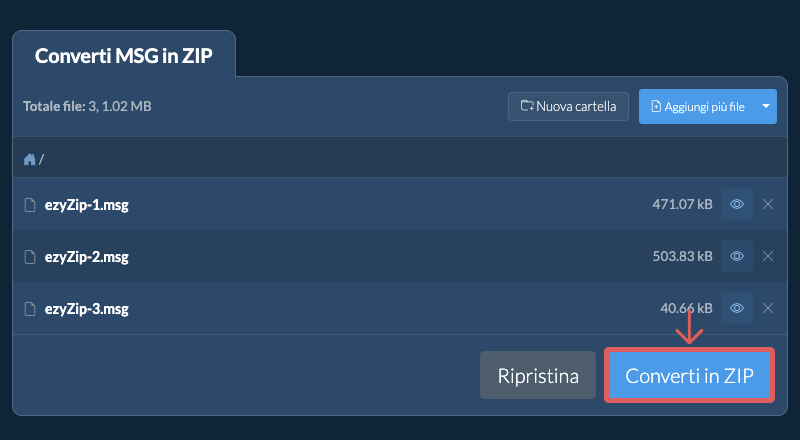 Converti in ZIP