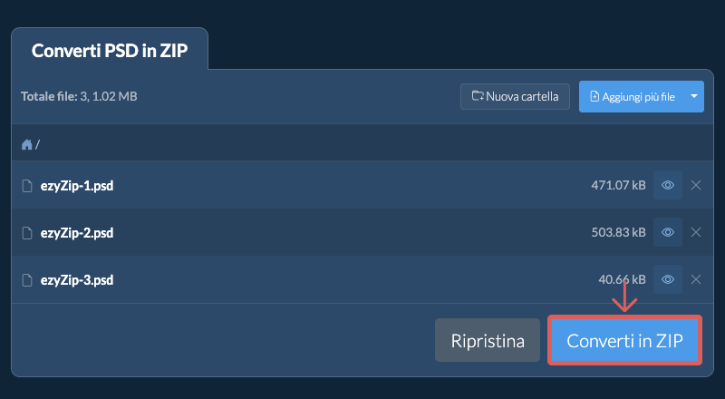Converti in ZIP Converti in ZIP