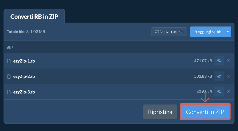 Converti in ZIP