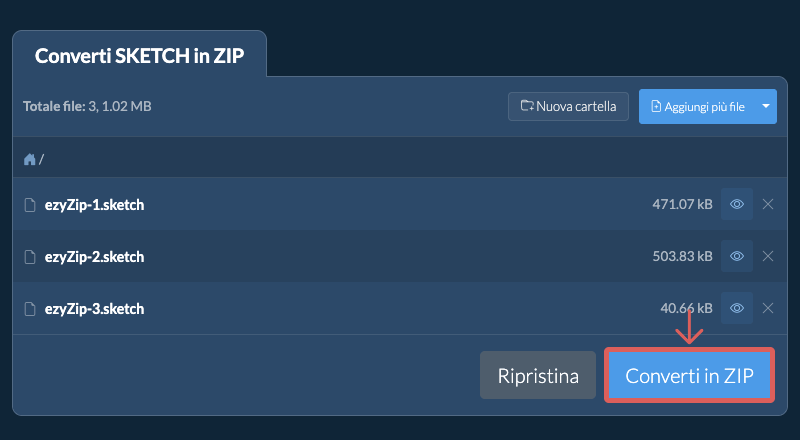 Converti in ZIP