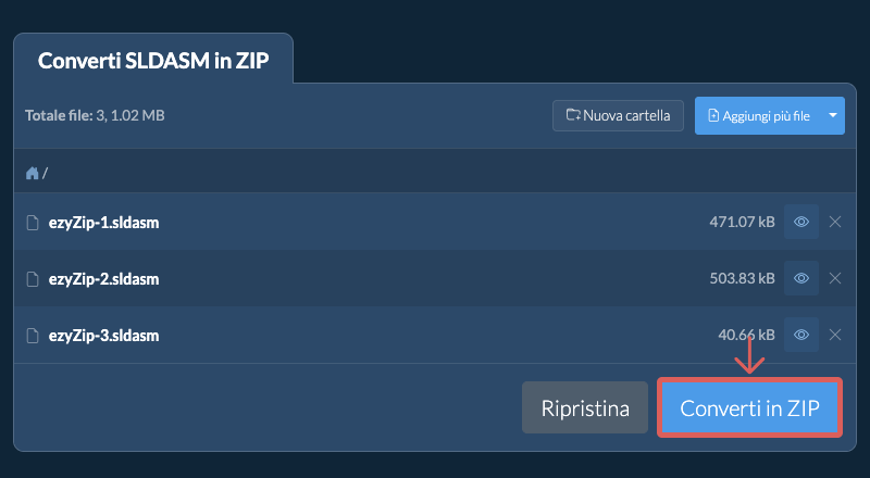Converti in ZIP Converti in ZIP