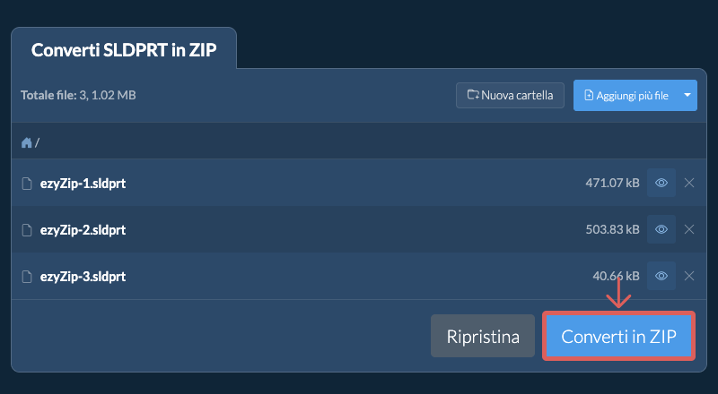Converti in ZIP