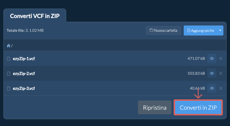 Converti in ZIP Converti in ZIP