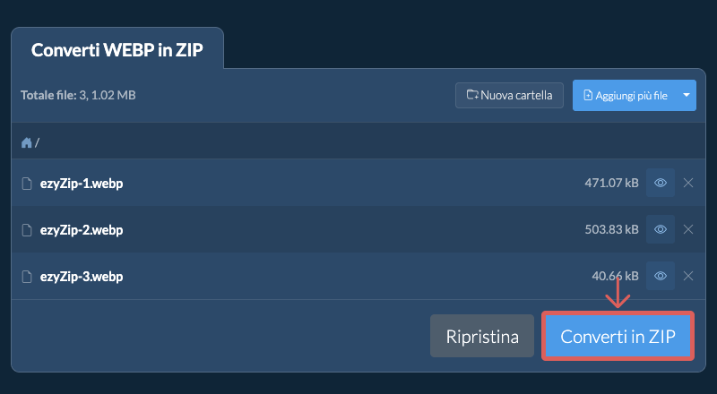 Converti in ZIP
