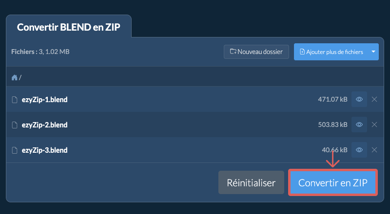 Convertir en ZIP Convertir en ZIP