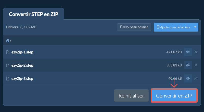 Convertir en ZIP