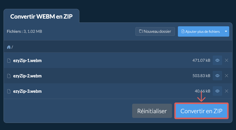 Convertir en ZIP Convertir en ZIP