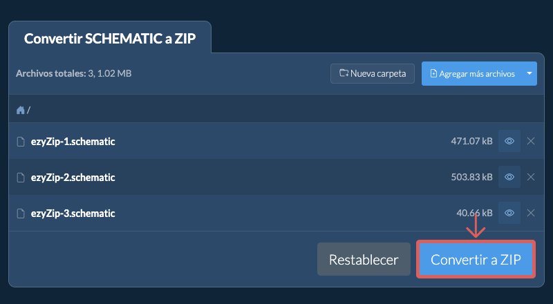 Convertir a ZIP Convertir a ZIP