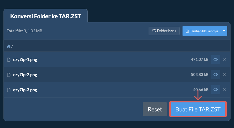 Mulai konversi folder Mulai konversi folder