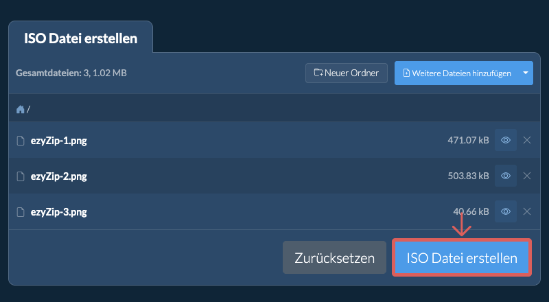 2. ISO Datei erstellen