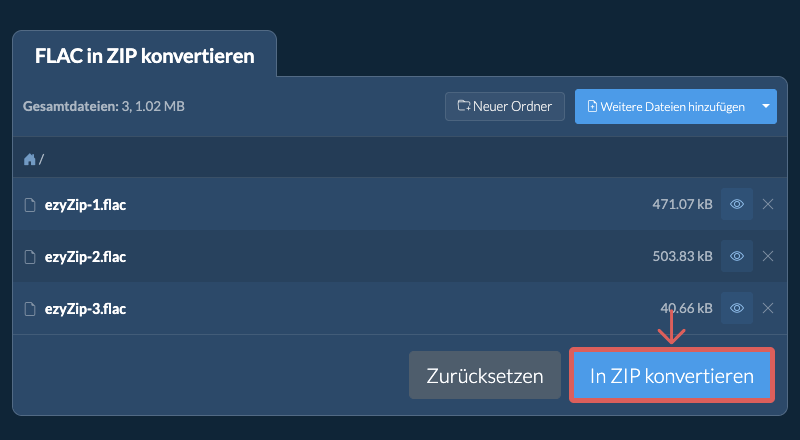 In ZIP konvertieren In ZIP konvertieren