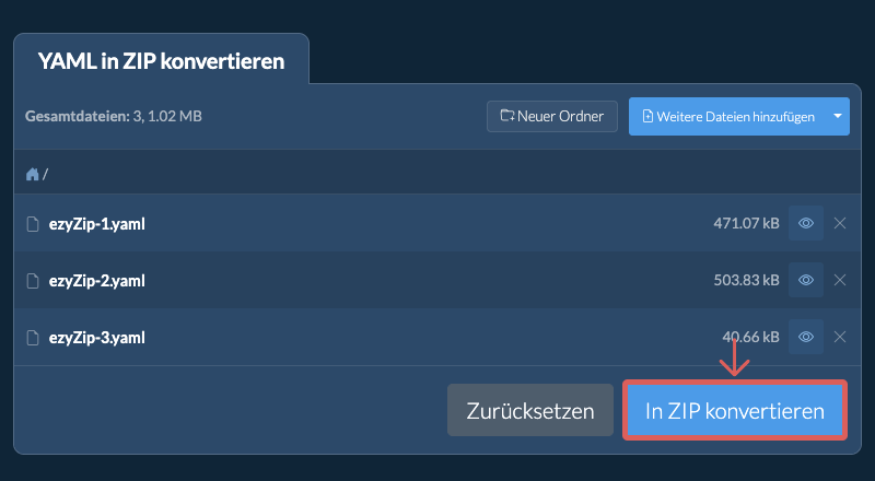 In ZIP konvertieren
