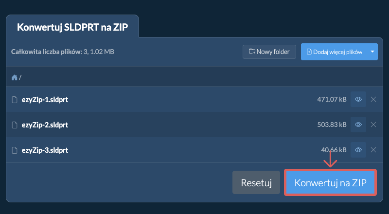 Konwertuj na ZIP Konwertuj na ZIP
