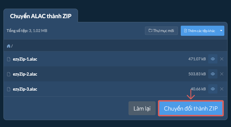 Chuyển đổi thành ZIP Chuyển đổi thành ZIP