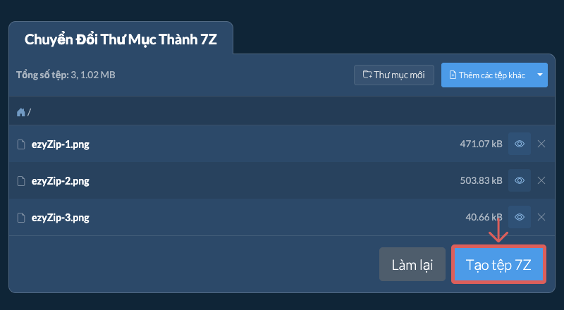 Bắt đầu chuyển đổi thư mục