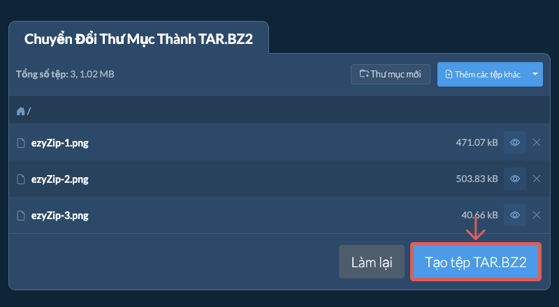 Bắt đầu chuyển đổi thư mục