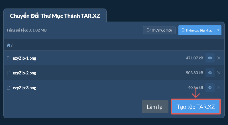 Bắt đầu chuyển đổi thư mục