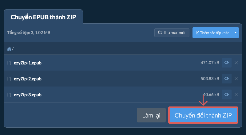 Chuyển đổi thành ZIP