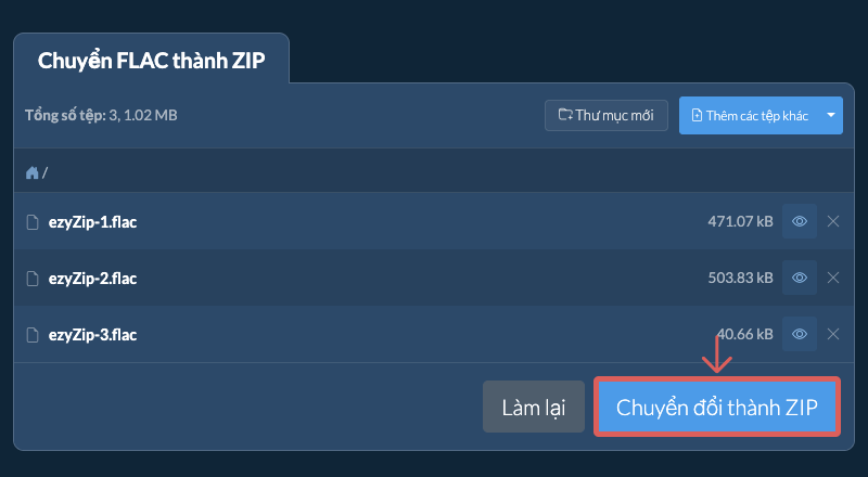 Chuyển đổi thành ZIP