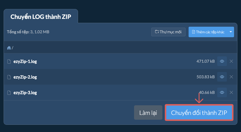 Chuyển đổi thành ZIP