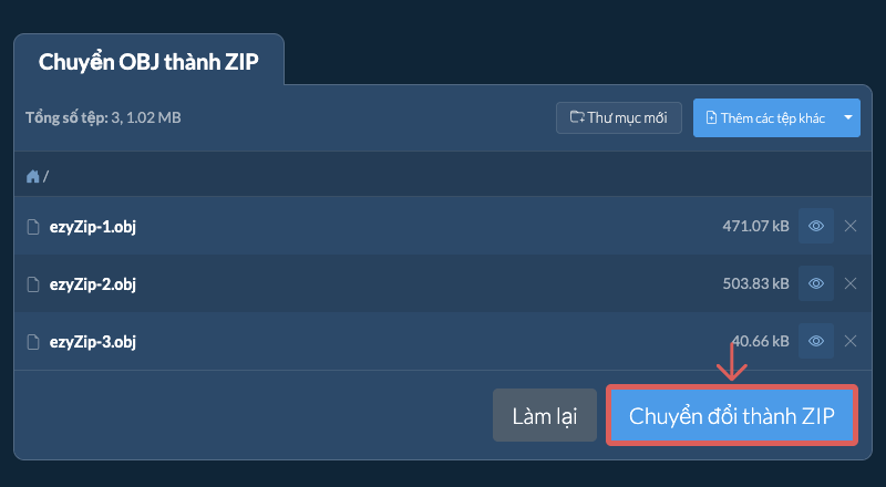 Chuyển đổi thành ZIP