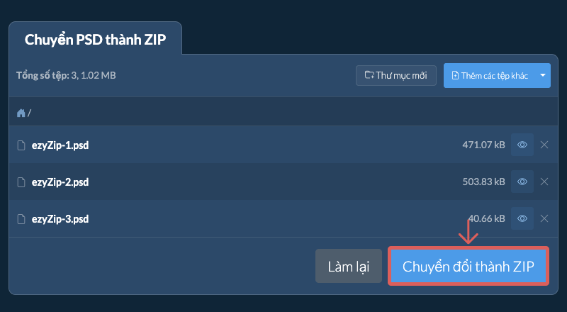 Chuyển đổi thành ZIP Chuyển đổi thành ZIP