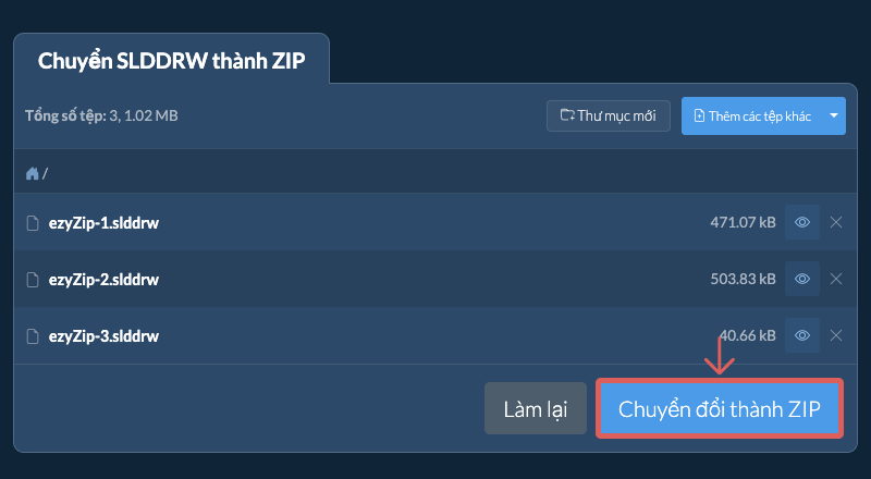 Chuyển đổi thành ZIP Chuyển đổi thành ZIP
