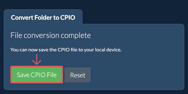 Save converted folder Save converted folder