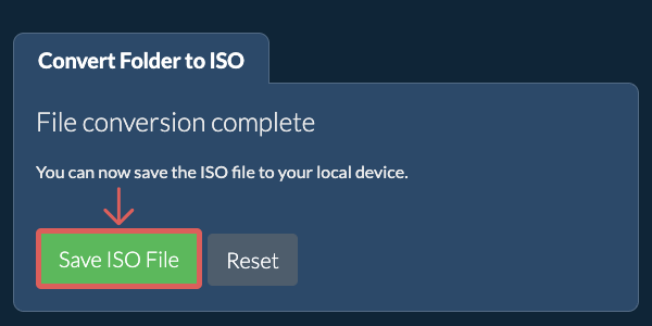 Save converted folder
