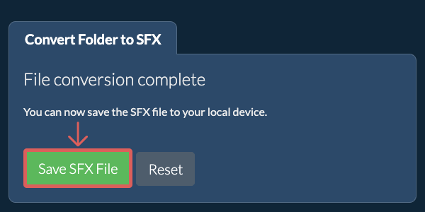 Save converted folder Save converted folder