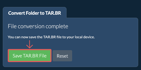 Save converted folder Save converted folder