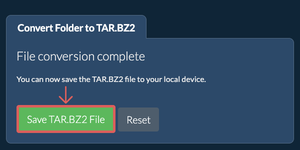 Save converted folder