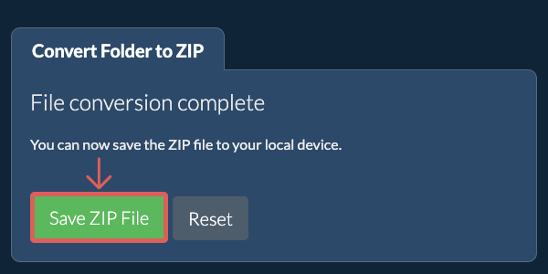 Save converted folder