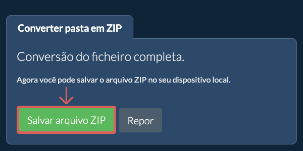 Salvar pasta convertida