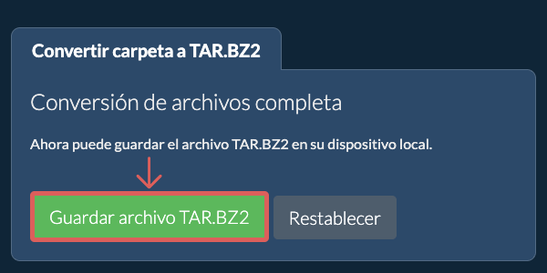 Guardar carpeta convertida