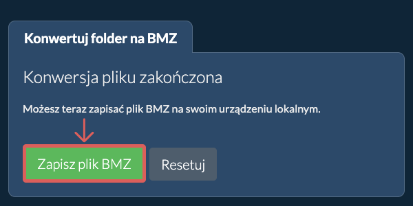Zapisz skonwertowany folder
