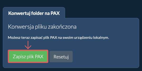 Zapisz skonwertowany folder Zapisz skonwertowany folder