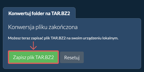 Zapisz skonwertowany folder
