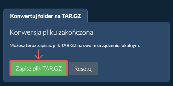 Zapisz skonwertowany folder
