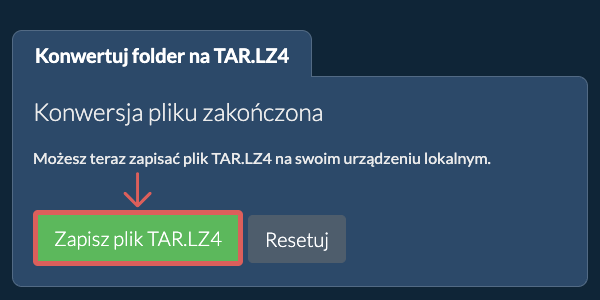 Zapisz skonwertowany folder Zapisz skonwertowany folder