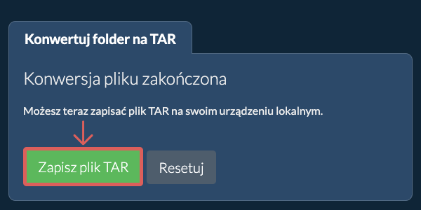Zapisz skonwertowany folder Zapisz skonwertowany folder