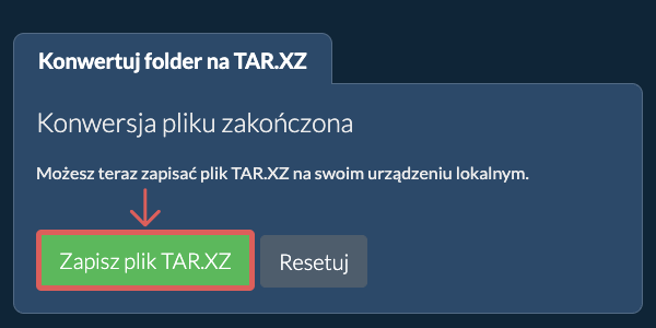 Zapisz skonwertowany folder Zapisz skonwertowany folder
