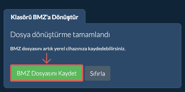 Dönüştürülen klasörü kaydet