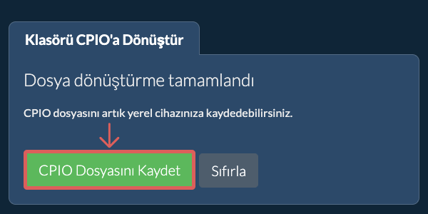 Dönüştürülen klasörü kaydet Dönüştürülen klasörü kaydet