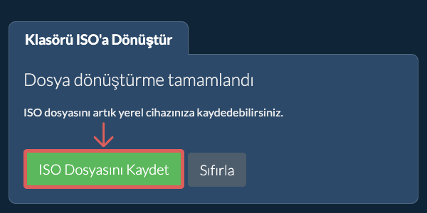 Dönüştürülen klasörü kaydet